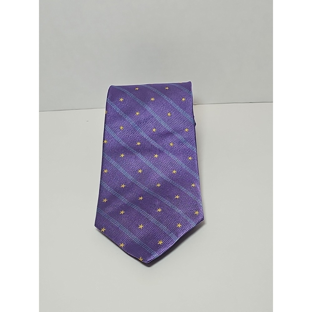 Brooks Brothers Men's Purple Necktie 100%‎ Silk Hand Made  in USA